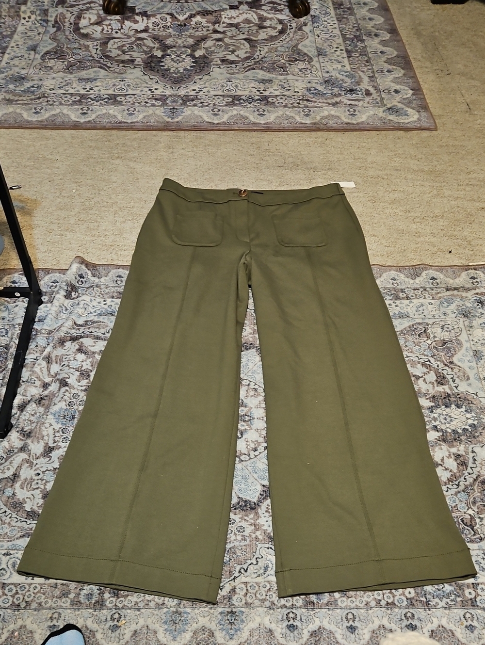 Talbots Olive Green Wide-Leg Women's Pants